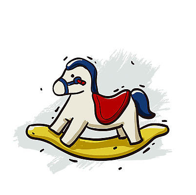 EPS 아이콘 생활용품 놀이 사람없음 장난감 놀이용품 목마 놀이기구 오브젝트 엔틱아이콘 흔들의자 흔들목마 2D아이콘 의자 앤티크 파일형식 벡터