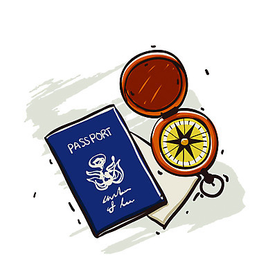 EPS 아이콘 해외여행 여행 사람없음 나침반 오브젝트 여권 엔틱아이콘 2D아이콘 해외 앤티크 파일형식 벡터