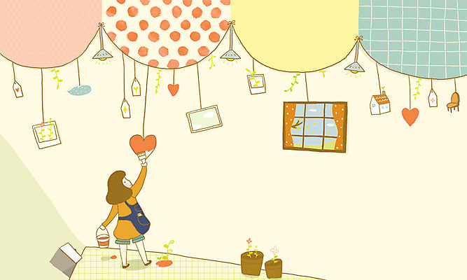 PSD 구름 건축물 여자 건축 화분 초등학생 어린이 의자 일러스트 창문 상상 전등 조명 주택 사랑 한명 사람 소녀 건물 판타지 하트 커튼 팬시 기념사진 여자만 여자한명만 어린이만 소녀만 소녀한명만 국내일러스트 자연요소 모양 1 학생 감정 가구 파일형식