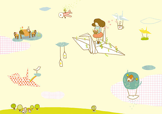 PSD 나무 식물 동물 구름 건축물 여자 건축 커피 초등학생 어린이 무지개 의자 일러스트 상상 식탁 탁자 조류 하늘 잔 비행기 주택 한명 사람 소녀 건물 컵 판타지 비행 커피잔 경비행기 팬시 종이학 여자만 여자한명만 어린이만 소녀만 소녀한명만 국내일러스트 자연요소 1 학생 식기 음료 가구 항공교통 대중교통 종이접기 파일형식