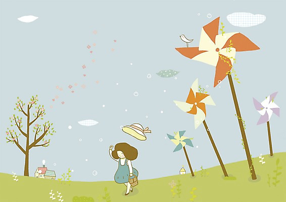 주간 PSD 나무 식물 동물 구름 모자 건축물 여자 건축 초등학생 어린이 일러스트 상상 조류 주택 한명 사람 소녀 초원 야외 건물 판타지 바람개비 언덕 팬시 여자만 여자한명만 어린이만 소녀만 소녀한명만 국내일러스트 자연요소 1 학생 잡화 파일형식