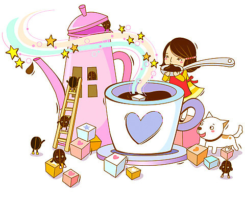 EPS 동물 접시 여자 별 반려견 커피 초등학생 어린이 일러스트 사다리 포유류 상상 주전자 잔 수저 한명 사람 소녀 컵 반려동물 판타지 숟가락 원두 하트 개 강아지 커피잔 커피포트 설탕 각설탕 여자만 여자한명만 어린이만 소녀만 소녀한명만 국내일러스트 자연요소 모양 1 학생 식기 음료 주방용품 도구 파일형식 벡터