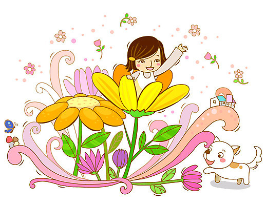 EPS 식물 동물 건축물 여자 꽃 반려견 초등학생 어린이 잎 일러스트 포유류 상상 나뭇잎 주택 한명 사람 소녀 건물 반려동물 판타지 개 강아지 여자만 여자한명만 어린이만 소녀만 소녀한명만 국내일러스트 1 학생 건축 파일형식 벡터