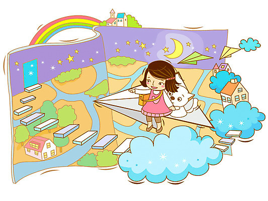 EPS 나무 식물 동물 구름 건축물 여자 건축 별 반려견 초등학생 어린이 무지개 일러스트 포유류 상상 밤하늘 주택 한명 사람 소녀 야외 물 반려동물 강 판타지 문 계단 마을 달 비행 개 강아지 종이비행기 여자만 여자한명만 어린이만 소녀만 소녀한명만 국내일러스트 자연요소 1 학생 하늘 건물 야간 종이접기 파일형식 벡터