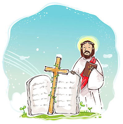 EPS 주간 식물 남자 기독교 종교 십자가 일러스트 한명 사람 20대 성인 야외 새싹 성경 예수 비석 가시면류관 십계명 남자만 남자한명만 성인남자만 청년만 청년남자만 청년남자한명만 성인한명만 성인남자한명만 성인만 국내일러스트 자연요소 1 종교용품 청년 신_종교 파일형식 벡터