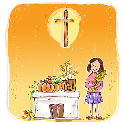EPS 여자 기독교 종교 음식 십자가 과일 일러스트 청소년 곡류 한명 사람 10대 성경 기독교인 신도 여자만 여자한명만 십대만 십대여자만 십대여자한명만 국내일러스트 1 종교용품 파일형식 벡터