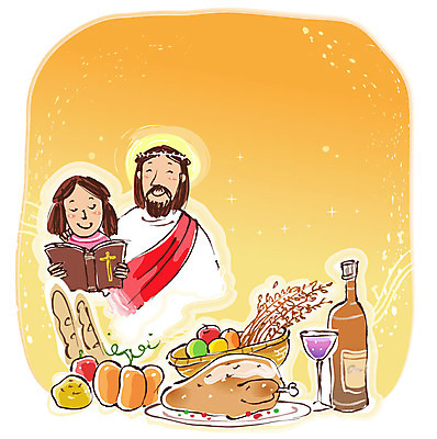 EPS 접시 여자 남자 기독교 종교 어린이 음식 빵 술잔 과일 일러스트 사람 소녀 두명 성경 치킨 예수 기독교인 사과 신도 제빵 국내일러스트 식기 종교용품 잔 제과제빵 신_종교 닭고기요리 파일형식 벡터