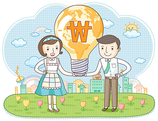 EPS 주간 식물 구름 건축물 부부 커플 여자 남자 꽃 지구 무지개 돈 일러스트 전구 하늘 사람 빌딩 잔디 야외 두명 건물 라이프 생활 금융 경제 태양 상점 튤립 절약 재테크 백열등 가정경제 위성안테나 전기절약 국내일러스트 자연요소 건축 컨셉 가정 관계 조명 안테나 재산 파일형식 벡터