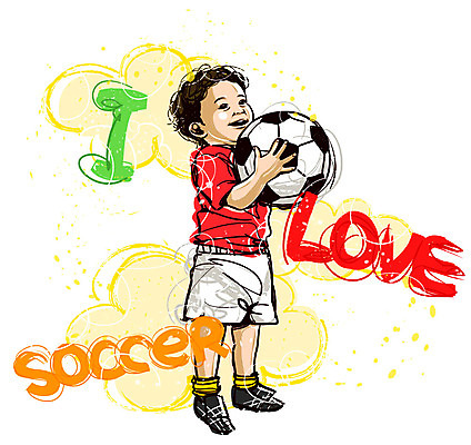 EPS 남자 어린이 올림픽 일러스트 축구공 공 응원 하계올림픽 모션 한국 한명 서기 웃음 사람 동양인 축구 붉은악마 응원단 축구유니폼 남자만 남자한명만 어린이만 소년만 소년한명만 월드싸커 국내일러스트 1 아시아 스포츠 유니폼 축구용품 표정 인종 구기 파일형식 벡터