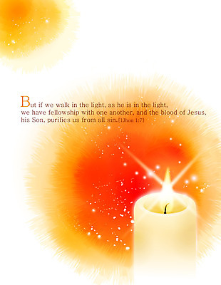 EPS 기독교 종교 컬러 백그라운드 일러스트 초 촛불 자연 사람없음 주황색 성경 감성 내추럴 자연적 국내일러스트 컨셉 종교용품 생태계 파일형식 벡터