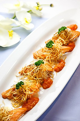 포토 JPG 해외기획촬영 그릇 접시 꽃 음식 2010년일본 요리 사람없음 장식 생선요리 연어 연어소스요리 연어요리 국내포토 식물 식기 어류 파일형식