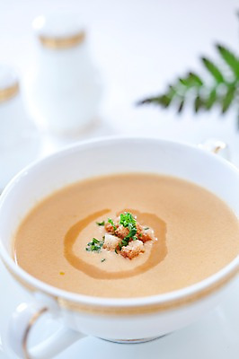 포토 JPG 해외기획촬영 그릇 음식 2010년일본 서양음식 요리 사람없음 수프 크루통 국내포토 식기 빵 파일형식