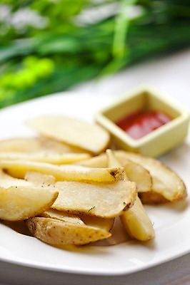 포토 JPG 해외기획촬영 그릇 접시 음식 2010년일본 감자 패스트푸드 요리 사람없음 감자튀김 케첩 감자요리 국내포토 식기 채소 튀김 소스_음식 인스턴트 파일형식