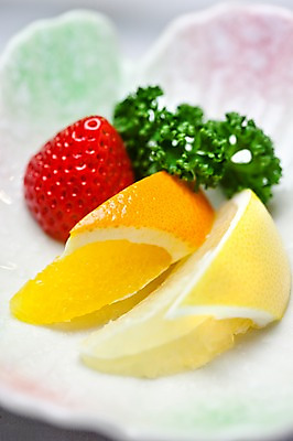 포토 JPG 해외기획촬영 그릇 접시 음식 오렌지 과일 2010년일본 딸기 디저트 요리 사람없음 자몽 파슬리장식 국내포토 식기 장식 파일형식