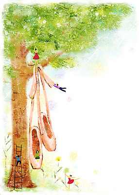 PSD 나무 식물 꽃 문화 예술 백그라운드 신발 일러스트 사다리 상상 페인터 문화예술 사람 여러명 판타지 축제 공연 풀 발레 발레리나 토슈즈 발레공연 국내일러스트 다수 페인팅 이벤트 도구 춤 파일형식