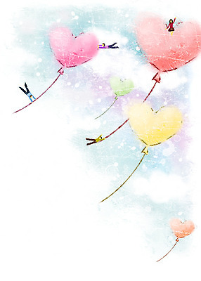 PSD 구름 문화 예술 백그라운드 일러스트 상상 페인터 하늘 문화예술 사랑 사람 여러명 판타지 축제 하트 풍선 나눔 국내일러스트 자연요소 모양 감정 다수 페인팅 파일형식