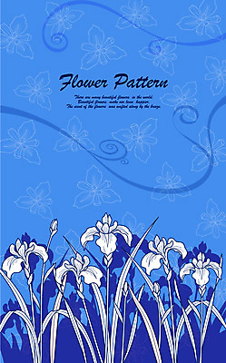 EPS 식물 사계절 계절 꽃잎 꽃 실루엣 컬러 백그라운드 무늬 꽃무늬 패턴 꽃백그라운드 일러스트 자연 사람없음 여름 파란색 창포 플라워패턴 국내일러스트 촬영기법 생태계 파일형식 벡터