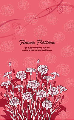 EPS 식물 사계절 계절 꽃잎 꽃 실루엣 분홍색 백그라운드 무늬 꽃무늬 패턴 꽃백그라운드 일러스트 자연 사람없음 여름 카네이션 플라워패턴 국내일러스트 컬러 촬영기법 생태계 파일형식 벡터