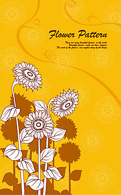 EPS 식물 사계절 계절 꽃잎 꽃 실루엣 컬러 백그라운드 무늬 꽃무늬 패턴 꽃백그라운드 일러스트 자연 해바라기 사람없음 여름 노란색 플라워패턴 국내일러스트 촬영기법 생태계 파일형식 벡터