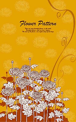 EPS 식물 사계절 계절 꽃잎 꽃 실루엣 백그라운드 무늬 꽃무늬 패턴 꽃백그라운드 일러스트 자연 국화 사람없음 갈색 가을 플라워패턴 가을배경 국내일러스트 컬러 촬영기법 생태계 파일형식 벡터 가을_계절