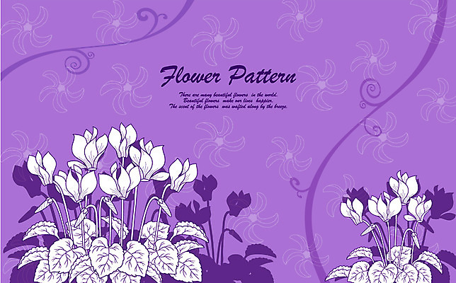 EPS 식물 사계절 계절 꽃잎 꽃 실루엣 컬러 백그라운드 겨울 무늬 꽃무늬 패턴 꽃백그라운드 일러스트 자연 사람없음 보라색 시클라멘 플라워패턴 겨울배경 국내일러스트 촬영기법 생태계 파일형식 벡터