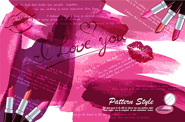 EPS 디자인 컬러 백그라운드 패턴 일러스트 자연 붓터치 사람없음 보라색 화장품 립스틱 입술 아이섀도 입술모양 국내일러스트 모양 무늬 신체부위 뷰티 생태계 파일형식 벡터