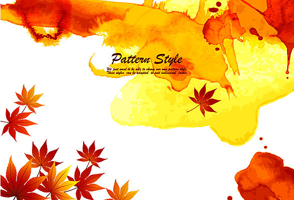 EPS 식물 디자인 계절 컬러 백그라운드 단풍 잎 패턴 일러스트 자연 붓터치 나뭇잎 사람없음 빨간색 노란색 주황색 가을 식물백그라운드 번짐 가을배경 국내일러스트 무늬 생태계 파일형식 벡터 효과 가을_계절