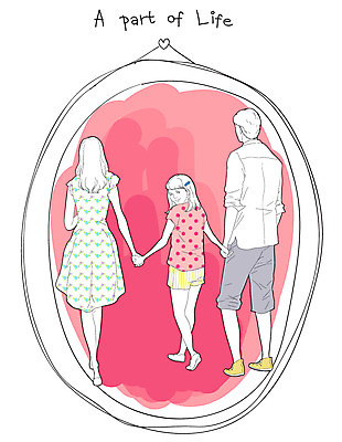 EPS 라이프스타일 여자 남자 딸 행복 어린이 액자 일러스트 가족 엄마 사랑 사람 소녀 20대 성인 세명 30대 손잡기 가족라이프 아빠 국내일러스트 감정 관계 모션 청년 생활 장년 파일형식 벡터