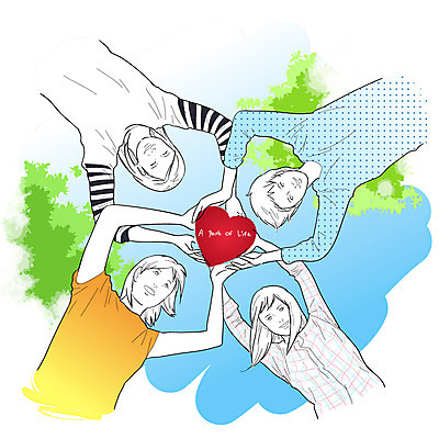 EPS 주간 나무 식물 라이프스타일 여자 남자 행복 로우앵글 일러스트 가족 협력 사랑 웃음 사람 여러명 20대 성인 야외 30대 친구 우정 하트 가족라이프 성인만 국내일러스트 자연요소 모양 감정 뷰포인트 다수 관계 표정 청년 생활 장년 파일형식 벡터