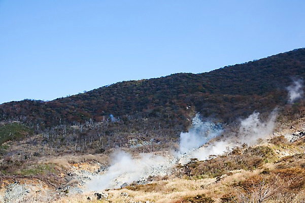 포토 JPG 주간 나무 식물 아시아 일본문화 자연 하늘 산 풍경 사람없음 야외 일본 온천 연기 수증기 화산 하코네 국내포토 자연요소 동양문화 나라 외국문화 스파 생태계 파일형식