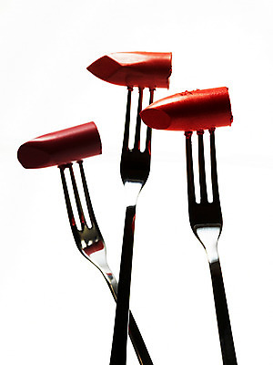 포토 JPG 스튜디오촬영 조각 생활용품 포크 실내 누끼 사람없음 화장 뷰티 여러개 화장품 립스틱 미용용품 오브젝트 국내포토 식기 다수 내부 파일형식