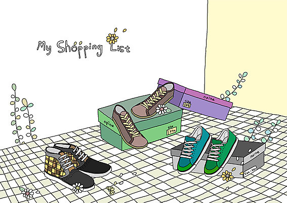 PSD 잡화 꽃잎 꽃 백그라운드 운동화 신발 일러스트 실내 사람없음 쇼핑 상자 오브젝트 쇼핑리스트 단화 리스트 신발상자 국내일러스트 식물 내부 여성화 파일형식