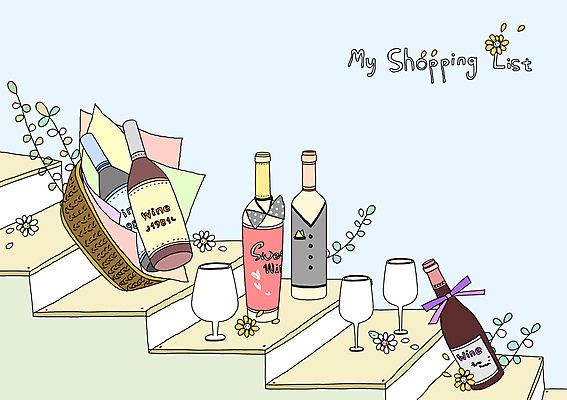 PSD 잡화 꽃잎 꽃 음식 백그라운드 와인잔 일러스트 술병 잔 주류 실내 사람없음 컵 쇼핑 계단 와인 와인병 오브젝트 쇼핑리스트 리스트 국내일러스트 식물 식기 음료 술잔 병_용기 내부 파일형식