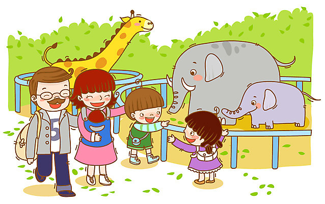 EPS 주간 동물 라이프스타일 여자 남자 행복 어린이 일러스트 가족 엄마 코끼리 동물원 미소 웃음 사람 소녀 소년 여러명 성인 야외 라이프 소풍 아기 아빠 기린 국내일러스트 자연요소 감정 다수 포유류 관계 표정 생활 야외활동 파일형식 벡터