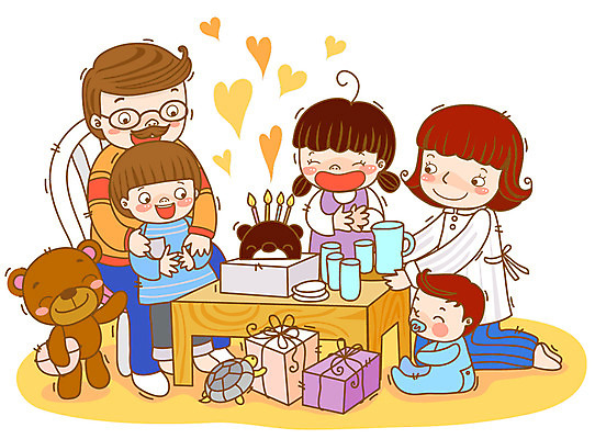 EPS 라이프스타일 여자 남자 행복 어린이 일러스트 가족 미소 웃음 사람 소녀 소년 성인 라이프 파티 케이크 아기 생일파티 잔치 국내일러스트 감정 관계 디저트 표정 이벤트 생활 생일 파일형식 벡터