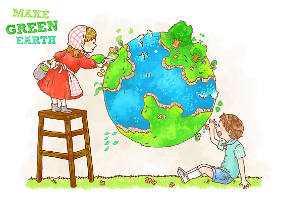 PSD 나무 식물 여자 남자 꽃잎 꽃 지구 초등학생 어린이 캠페인 의자 일러스트 자연 사람 소녀 소년 두명 자연보호 환경 그린캠페인 페인트 붓 페인트칠 환경보전 페인트통 그린데이 지구의날 어린이만 국내일러스트 학생 기념일 가구 데이이벤트 페인팅 통 보호 사회이슈 생태계 파일형식