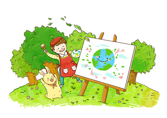 주간 PSD 나무 식물 동물 여자 남자 지구 초등학생 어린이 캠페인 일러스트 포유류 자연 미술 한명 사람 소년 야외 자연보호 환경 그린캠페인 물감 미술도구 토끼 붓 그리기 팔레트 스케치북 환경보전 이젤 그림 그린데이 지구의날 어린이만 국내일러스트 자연요소 1 학생 기념일 모션 데이이벤트 문화예술 학용품 반려동물 보호 사회이슈 오브젝트 생태계 파일형식