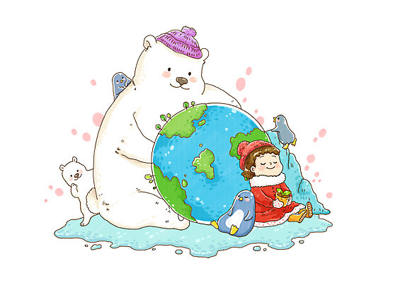 PSD 식물 동물 여자 화분 지구 초등학생 어린이 캠페인 일러스트 곰 포유류 자연 한명 사람 소녀 새싹 자연보호 환경 그린캠페인 환경보전 펭귄 북극곰 백곰 그린데이 지구의날 여자만 여자한명만 어린이만 소녀만 소녀한명만 국내일러스트 1 학생 기념일 데이이벤트 조류 보호 사회이슈 생태계 파일형식