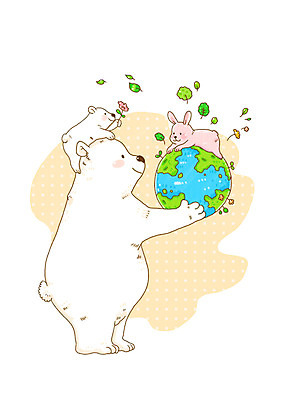 PSD 나무 식물 동물 척추동물 육지동물 꽃 지구 캠페인 일러스트 곰 포유류 자연 사람없음 새싹 자연보호 환경 그린캠페인 토끼 환경보전 북극곰 그린데이 지구의날 국내일러스트 기념일 데이이벤트 반려동물 보호 사회이슈 생태계 파일형식