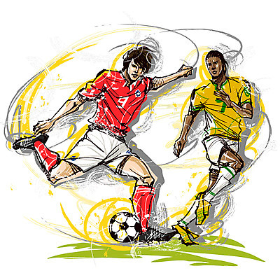 EPS 서양인 외국인 남자 나라 스포츠용품 스포츠 외국문화 흑인 유니폼 일러스트 축구공 모션 축구선수 운동선수 한국 사람 동양인 20대 성인 두명 운동 구기 축구 남아메리카 슛 드리블 축구경기 브라질 국가대표 축구유니폼 몸싸움 경기복 브라질팀 축구대표팀 한국선수 남자만 성인남자만 청년만 청년남자만 성인만 월드싸커 국내일러스트 옷 아시아 문화 공 축구용품 건강 아메리카 인종 경기 청년 오브젝트 싸움 파일형식 벡터