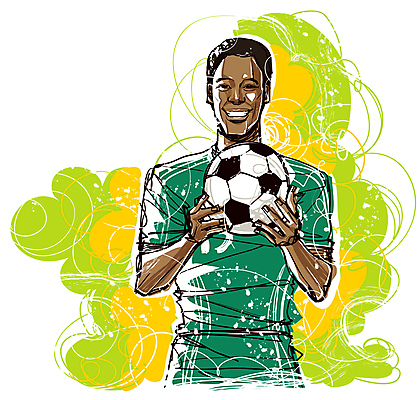 EPS 서양인 외국인 남자 나라 스포츠용품 스포츠 흑인 유니폼 일러스트 축구공 모션 축구선수 운동선수 한명 웃음 사람 상반신 20대 성인 운동 구기 축구 아프리카인 국가대표 축구유니폼 경기복 나이지리아 축구대표팀 남자만 남자한명만 성인남자만 청년만 청년남자만 청년남자한명만 성인한명만 성인남자한명만 성인만 월드싸커 국내일러스트 1 옷 공 축구용품 표정 건강 인종 청년 오브젝트 파일형식 벡터 서아프리카