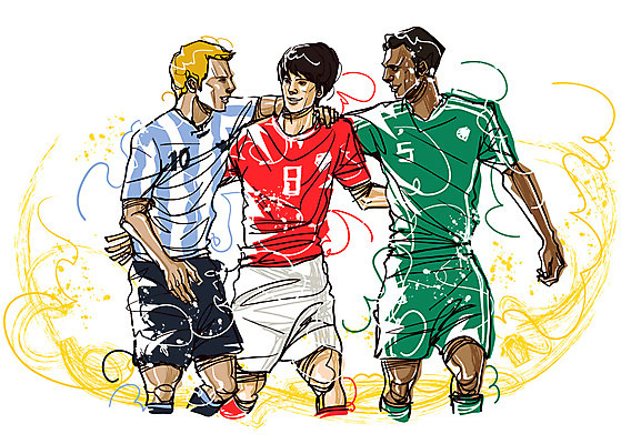 EPS 서양인 외국인 남자 나라 스포츠 외국문화 흑인 유니폼 일러스트 모션 어깨동무 축구선수 운동선수 한국 사람 동양인 20대 성인 세명 운동 구기 축구 남아메리카 아프리카인 격려 국가대표 축구유니폼 아르헨티나 경기복 나이지리아 아르헨티나팀 축구대표팀 한국선수 남자만 성인남자만 청년만 청년남자만 성인만 월드싸커 국내일러스트 옷 감정 아시아 문화 포즈 건강 아메리카 인종 청년 파일형식 벡터 서아프리카