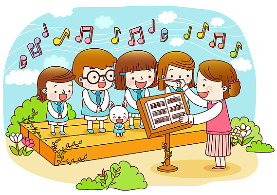 EPS 주간 식물 구름 학생 여자 어린이교육 교육 남자 꽃 초등학생 어린이 음악 음표 일러스트 노래 교과목 하늘 수업 초등학교 초등교육 사람 소녀 소년 여러명 야외 교사 풀 악보 음악교육 지휘봉 지휘자 합창 어린이만 국내일러스트 자연요소 직업 기호 다수 학교 문화예술 음악가 파일형식 벡터