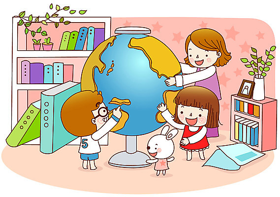 EPS 식물 동물 학생 여자 어린이교육 교육 남자 지구 초등학생 어린이 일러스트 교과목 수업 책장 실내 초등학교 초등교육 미소 웃음 사람 소녀 소년 책 세명 지구본 토끼 어린이만 국내일러스트 가구 포유류 학교 표정 내부 반려동물 파일형식 벡터