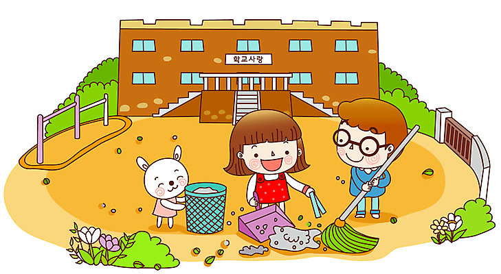 EPS 주간 식물 동물 학생 건축물 여자 어린이교육 교육 남자 건축 꽃 초등학생 어린이 일러스트 교과목 학교 수업 초등학교 초등교육 미소 웃음 사람 소녀 소년 야외 두명 건물 운동장 쓰레기통 토끼 풀 빗자루 청소 철봉 쓰레받기 어린이만 국내일러스트 자연요소 포유류 스포츠시설 표정 반려동물 공간 청소도구 파일형식 벡터