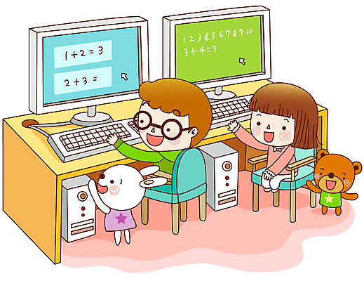 EPS 동물 학생 여자 어린이교육 교육 남자 초등학생 어린이 일러스트 곰 교과목 수업 실내 초등학교 초등교육 미소 웃음 사람 소녀 소년 두명 컴퓨터 숫자 모니터 곰인형 토끼 수학 수학교육 산수시간 어린이만 국내일러스트 문자 인형 포유류 학교 표정 내부 전자제품 반려동물 파일형식 벡터