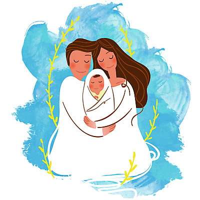 EPS 클립아트 여자 남자 행복 일러스트 가족 포옹 엄마 사랑 사람 성인 세명 부모 화목 자녀 아기 가족라이프 아빠 국내일러스트 라이프스타일 감정 컨셉 관계 안기 파일형식 벡터