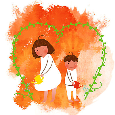 EPS 클립아트 식물 여자 남자 행복 어린이 일러스트 가족 남매 사랑 사람 소녀 소년 두명 희망 물뿌리개 하트 가족라이프 덩굴 물주기 동생 누나 어린이만 국내일러스트 모양 라이프스타일 감정 관계 모션 파일형식 벡터