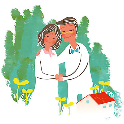 EPS 클립아트 식물 부부 커플 여자 할아버지 노년 남자 행복 할머니 일러스트 주택 사랑 미소 웃음 사람 성인 두명 노후 새싹 손잡기 노부부 희망 화목 다정 가족라이프 노인만 성인만 국내일러스트 라이프스타일 감정 컨셉 가족 관계 모션 표정 건물 파일형식 벡터