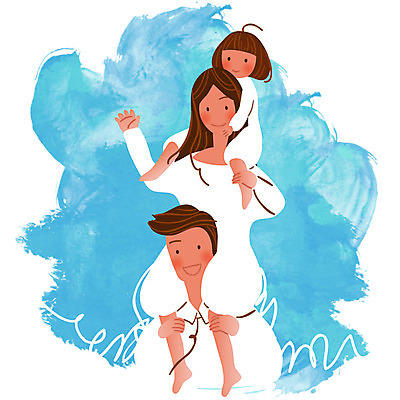 EPS 클립아트 여자 남자 딸 행복 어린이 일러스트 가족 놀이 사랑 미소 웃음 사람 소녀 성인 세명 부모 화목 자녀 가족라이프 목말 국내일러스트 라이프스타일 감정 컨셉 관계 모션 표정 파일형식 벡터